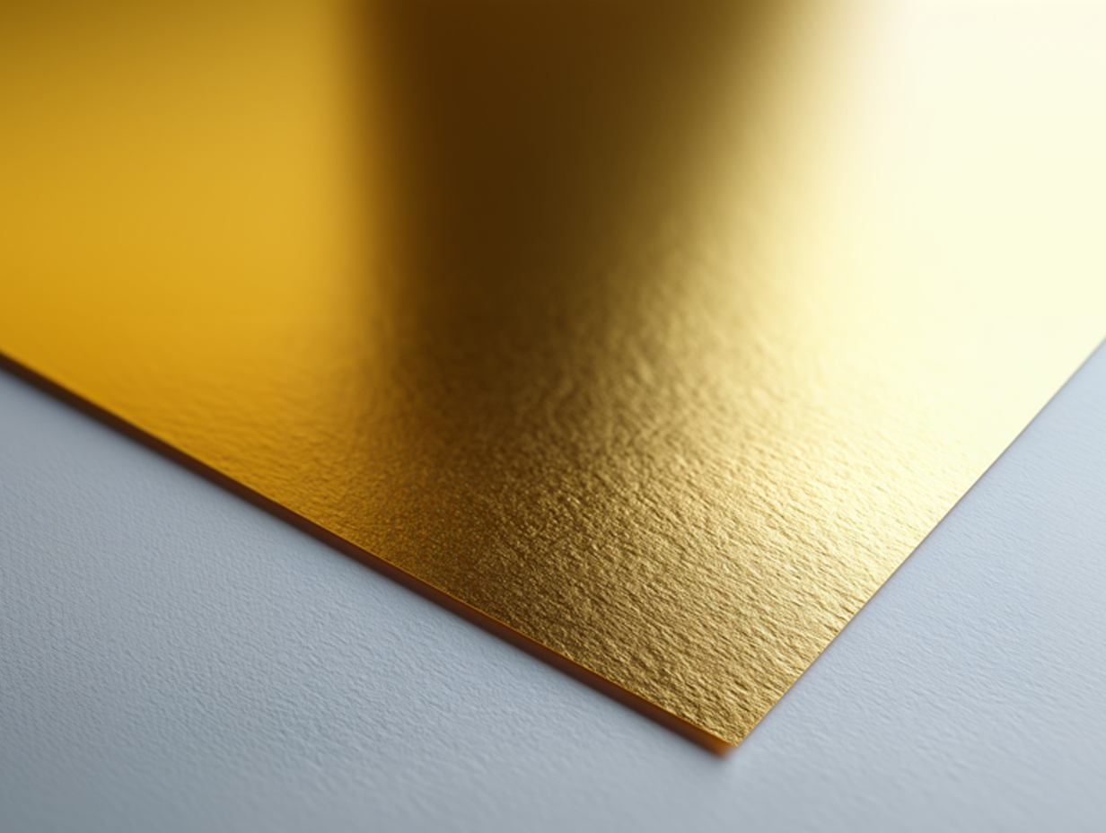 กระดาษกล่องอลูมิเนียมฟอยล์สีทองเงา