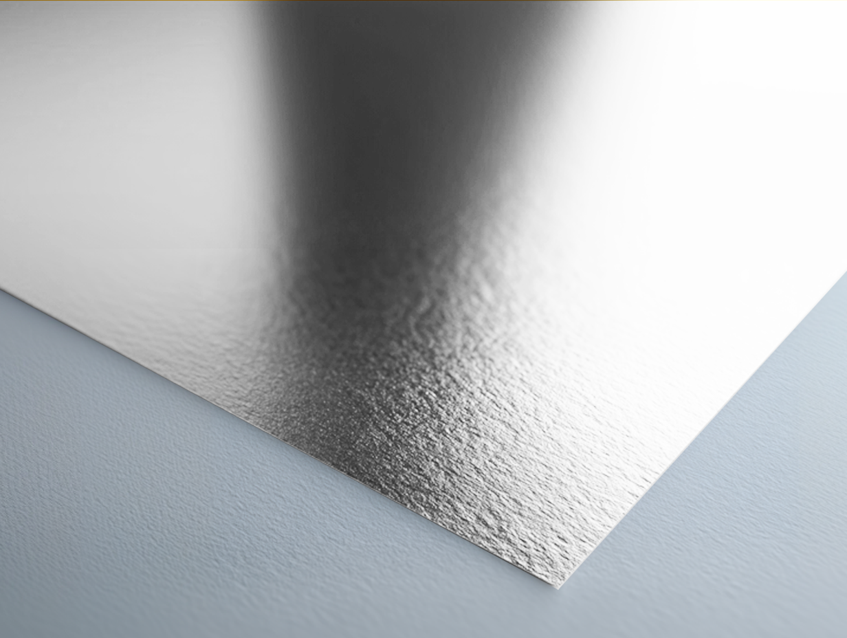 กระดาษกล่องอลูมิเนียมฟอยล์สีเงินเงา